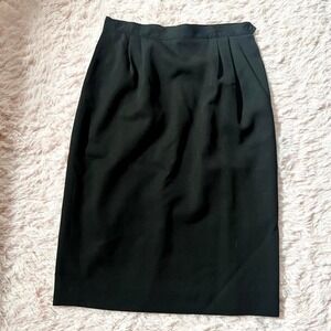 Austin Reed Gothic Minimalist Old Money Quiet Luxury 100% Wool Pencil Skirt
